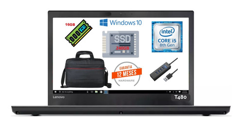 Lenovo Thinkpad T480 I5-8250u 16gb 240gbssd Factura 12mesgar