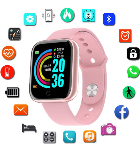 Y68 Smart Watch Digital Reloj Hombres Deporte Mujeres Reloje