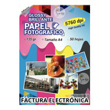 Papel Fotografico Brillante Adhesivo Stiker 50 Hojas Tam A4