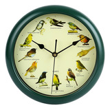 Reloj De Pared Con Diseño De Pájaro Cantante De 10