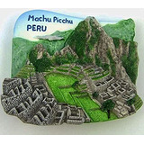 Imán De Resina Para Nevera En 3d De Machu Picchu, Perú, 7 Wo