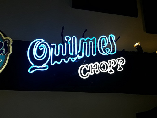 Cartel De Neon Quilmes Chopp 0,70 X 0,40 Cm