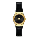 Reloj Swatch Nuit Blanche Ysg156 Color De La Correa Negro Color Del Bisel Negro Color Del Fondo Negro