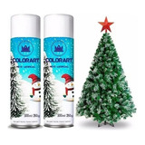 2 Neve Artificial Em Tubo Colorart 300ml Natal Decora Arvore