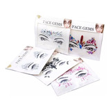 Pack X6 Face Sticker Gema Para Cara Y Cuerpo Cristal Brillos