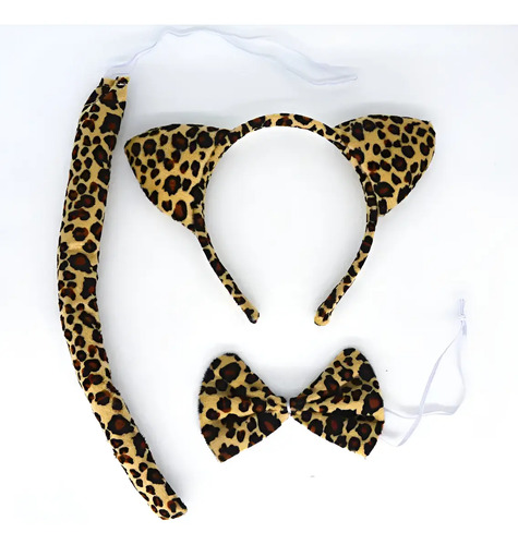 Diadema De Felpa Con Orejas De Leopardo Y Guepardo Para Fiestas Infantiles