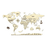 Rompecabezas Puzzle Mapa De Mundo 2d De Pared Decoracion