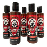 Kit 5 Shampoo 3 Em 1 Barba Cabelo E Corpo Undercut 300g 