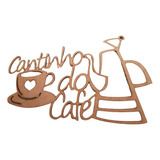 2 Placas Decorativas Cantinho Do Café Cru