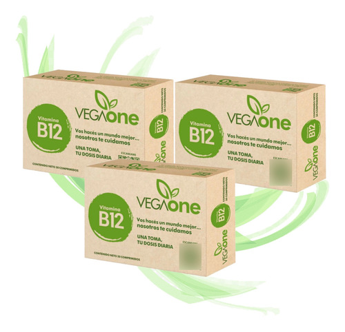 Promo X3! Vegaone Vitamina B12 (30 Comp) - Apto Vegano- Msa