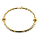 Pulsera Pulso Base 20 Cm Oro Sólido 14k