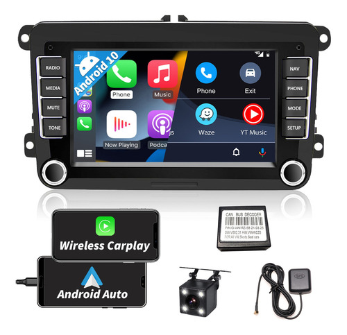 2din 7 Pulgadas Android 10.0 Radio Estéreo De Coche Para Vw