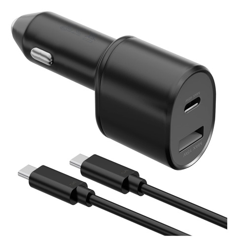 Cargador De Auto Super Rapida Turbo Power 45w + 15w Usb C