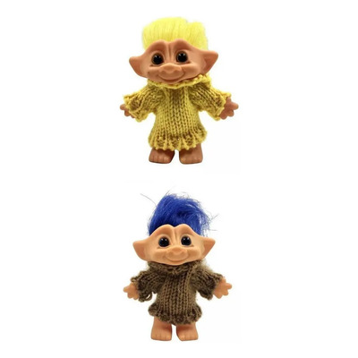 Yl 2 Uds., Muñecas Troll De La Suerte, Pelo De Gfghj Hw