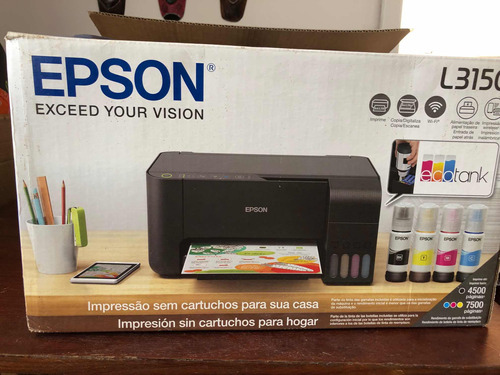 Impressora Epson L3150 Pouco Usada Na Caixa Com Cartuchos