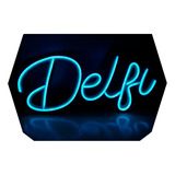 Cartel Delfi Neón Led Luminoso/ Nombres/eventos/ Cumpleaños