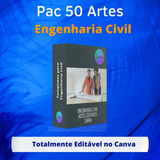 Pack Canva Para Engenharia Civil Template Editável 50 Artes