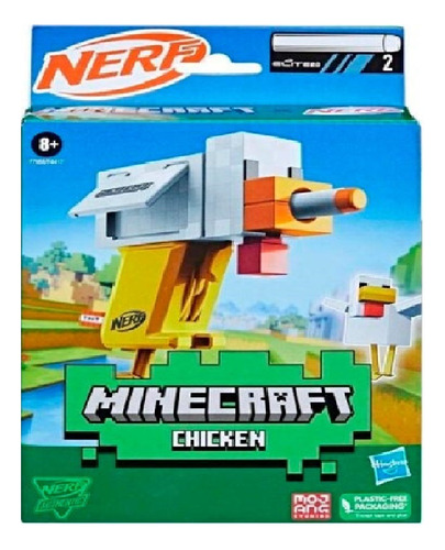 Nerf Pistola Minecraft Chicken 2 Dardos- Hasbro 4417