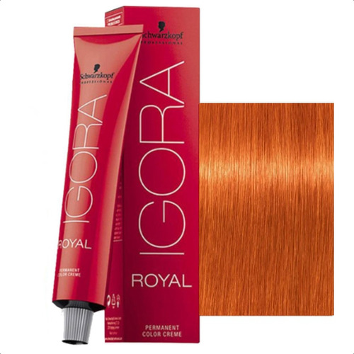 Coloração Ruivo Cobre Igora Royal Schwarzkopf Tinta 8.77