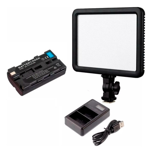 Iluminador Led Godox P 120c + Bateria F550+ Cargador Usb