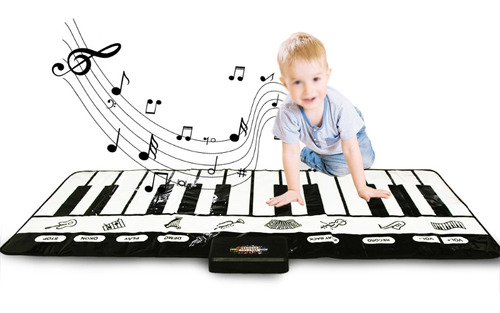 Piano Teclado Tapete Musical Dança Infantil Brinquedo 24