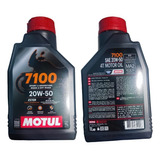 2 Aceite Sintetico Motul 7100 20w-50 Moto 4 T R6 R1 Gsxr Rr