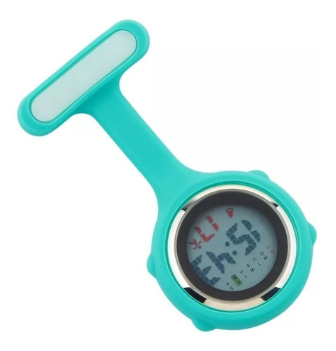 Relógio De Lapela Enfermagem  Digital Led Silicone Broche