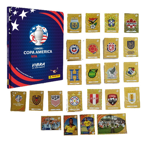 Set Álbum Duro Copa América Usa 2024+todas Las Láminaspanini