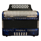 Acordeon Hohner Corona Ii A5624 Botones Sol/do/fa Color Azul