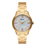 Relógio Orient Feminino Original Dourado Fgss0173 B3kx