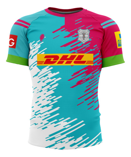 Camiseta De Rugby Picton Harlequins Away Elastizada Stretch