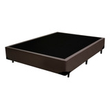 Base Cama Box Solteirão Corino Marrom - 96x203x39