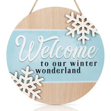 Placa Colgante 3d Con Texto En Ingles  Welcome To Our Winter