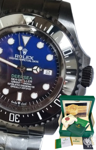 Relógio Rolex Deepsea Degrade Black 44mm Base Eta 2840 Caixa