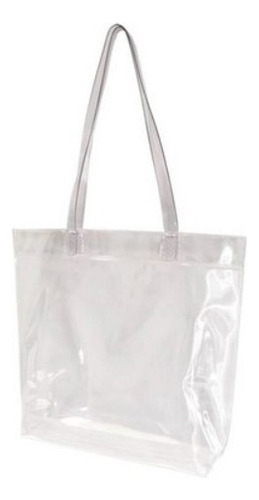 3 Sacola Praia Bolsa Plástica Alça Transparente Cristal Pvc