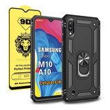 Funda P/ Samsung M10 Anillo Metal Uso Rudo + Mica