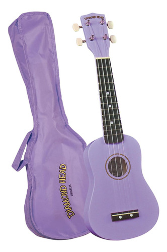 Cabeza De Diamante, Ukelele Soprano De 4 Cuerdas, Violeta, (