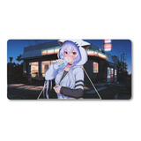 Mousepad Xl 58x30cm Cod.280 Chica Anime Azul