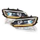 Faros Vento Polo 2014 A 2022 Drl Led Secuencial Doble Lupa