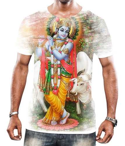 Camiseta Camisa Hinduísmo Deuses Hindu Krishna Religião Hd 2
