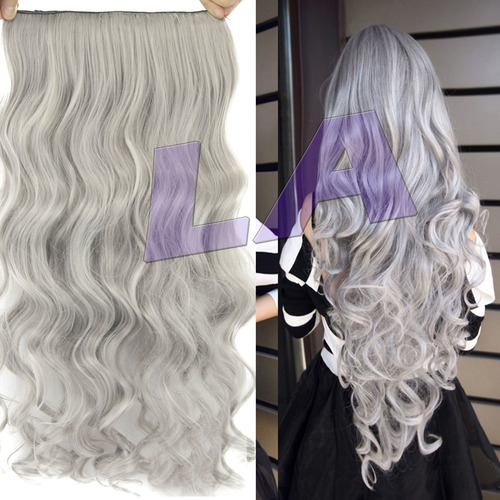 Aplique Cabelo Cinza Platinado Bio Orgânico Pode Chapinha