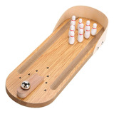 Mini Juego De Bolos De Mesa, Tablero De Madera De Mesa, Mini