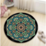 Alfombra Redonda 3d Estilo Vintage Mandala