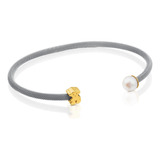 Pulsera Tous Icon Mesh De Acero Y Oro Con Perla