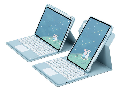 Funda Con Teclado Bluetooth Táctil Ñ Para iPad