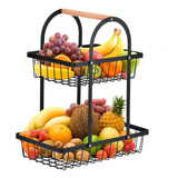 Organizador Frutas Verduras Cesta De Cocina Metalice