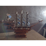 Barco De Madera Modelo Único Elaborado A Mano 30.3 /19.3 