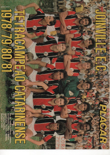 Joinville Tetracampeão Catarinense 1978/79/80/81