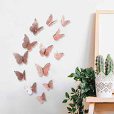 Mariposa Plata Espejo Decoración Hogar Habitación Art 3d Bri
