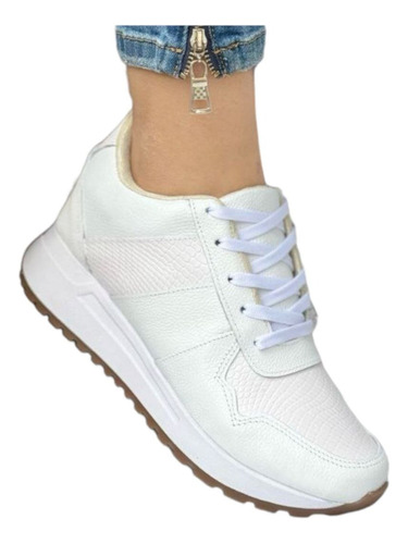 Tenis Bolichero Calzado Casual En Cuero Para Damas